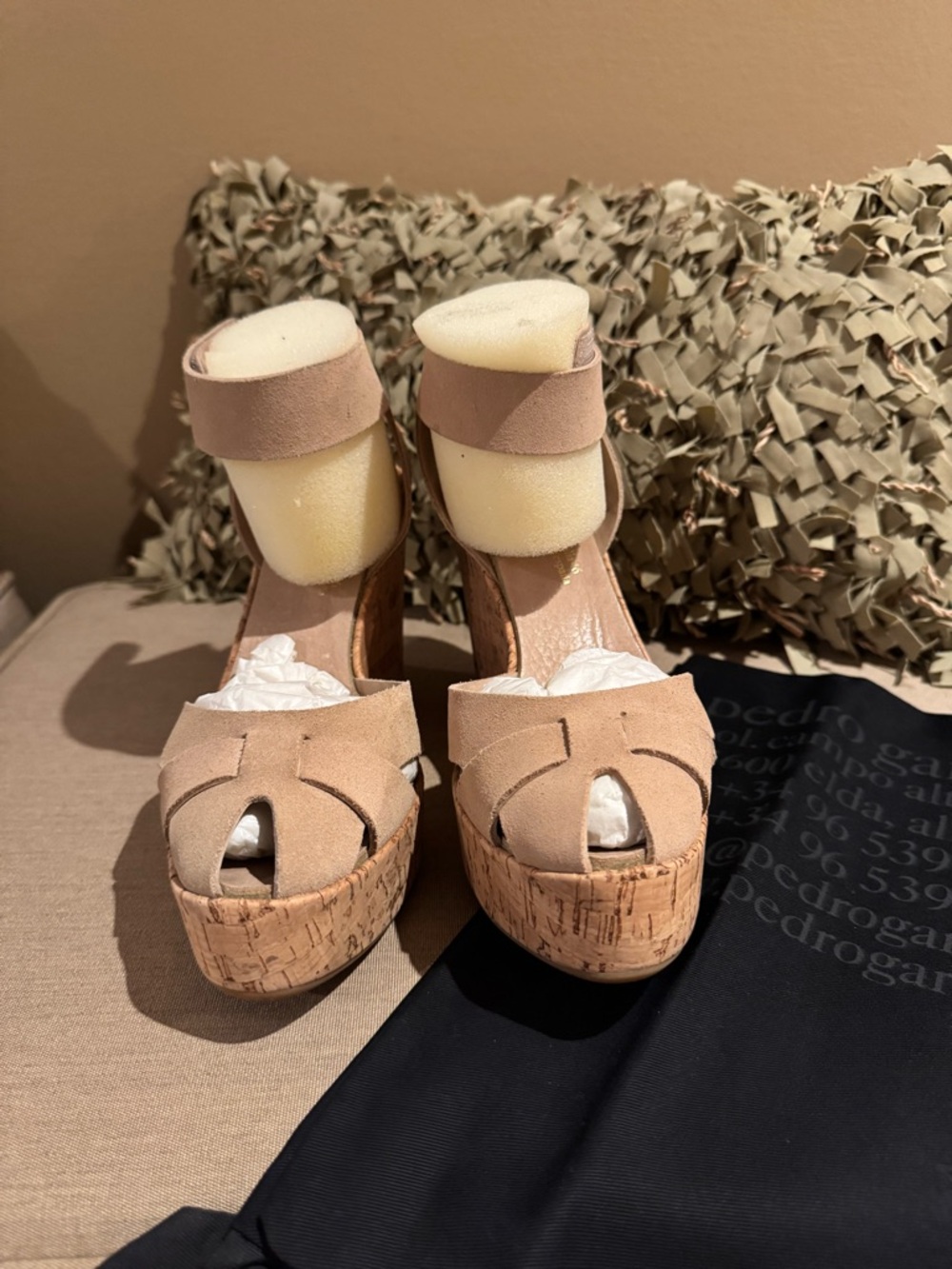 Pedro Garcia Ruth Peep Toe Wedge Sandals